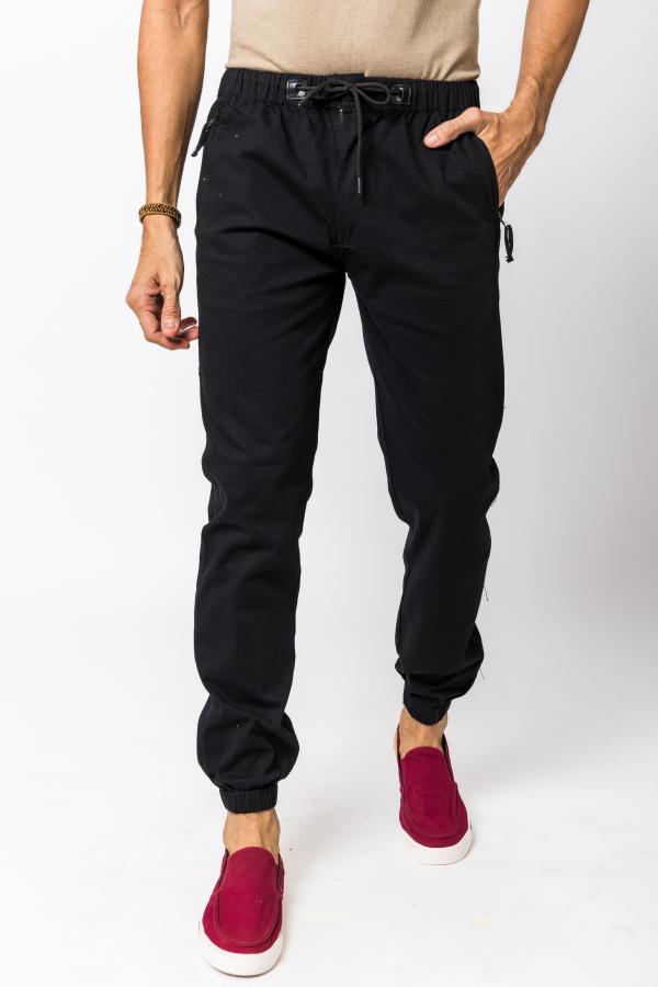 Black Casual Jogger Pants For Men