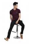 Dark Maroon V Neck Half Sleeves T-Shirt For Men 